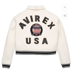 Avirex USA Cream Jacket with Bold Emblem